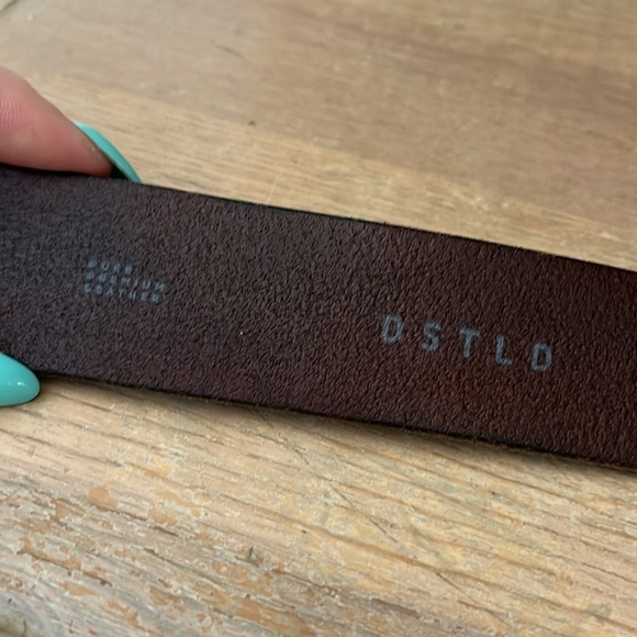 DSTLD Men’s Leather Belt Brown Size 32 Made in USA - Picture 5 of 8